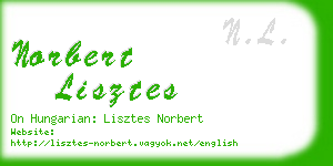 norbert lisztes business card